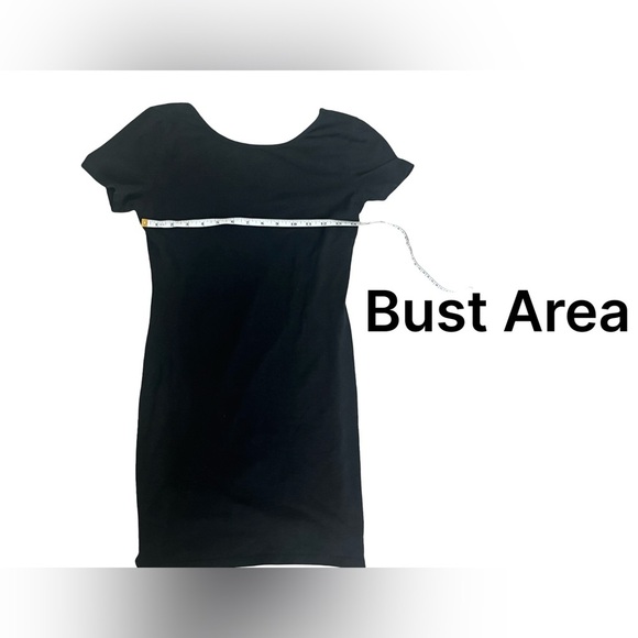 Fashion Nova Women’s Classic Black Scoop Back Bodycon Mini Dress. Size: Large. - Picture 8 of 9